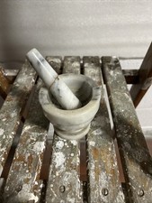 MORTAIO PESTA SALE O PESTA PESTO IN PURO MARMO LAVORATO ARTIGIANALMENTE