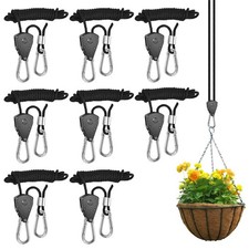 URAQT 8 Pezzi Cricchetto per Corda 2.4 M, Corda Cricchetto con Gancio (C1e)