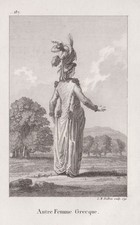 Costume Greco Donna Grecia Kupferstich Choiseul 1791