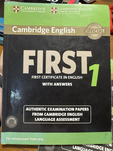 Cambridge first certificate - , in