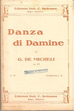 De Micheli G., Danza di Damine Op. 67 (Orchestrina) Beltramo 1929