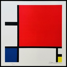 Piet Mondrian Litografia COA
