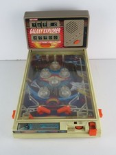 vecchio giocattolo flipper anni 70 GALAXY EXPLORER Electronic Pinball Game epoca
