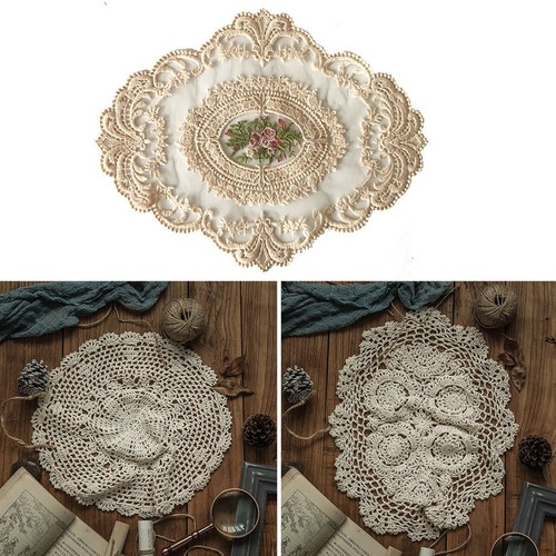 Intricato copritavolo fatto - , a