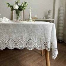Tovaglia ricamata pizzo cotone