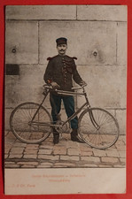 CARTOLINA UOMO GENDARME VELOCIPEDE BICI PRIMI 900