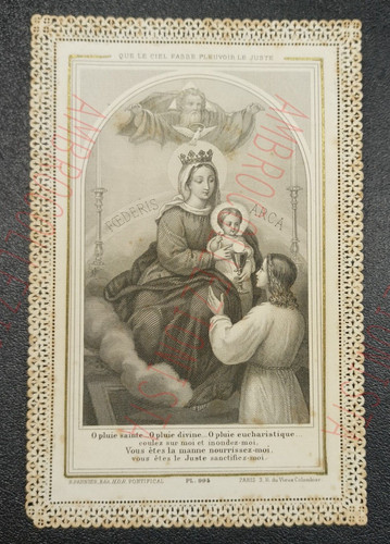 Santino antico con pizzo - pizzo,