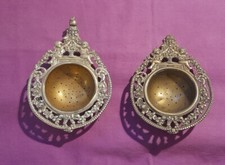 2 Antichi Colini da Te' in ottone Made in Italy con Puttini e Ghirlande