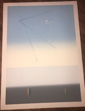 VALENTINO VAGO SERIGRAFIA NUMERATA E FIRMATA 1986 76x56 CM LITOGRAFIA ASTRATTO