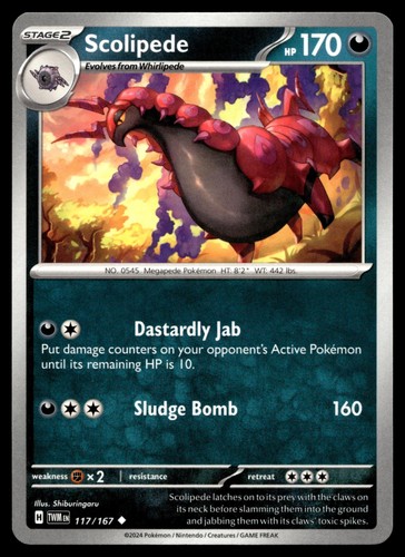 Scolipede 117 167 pokemon - 117/167,