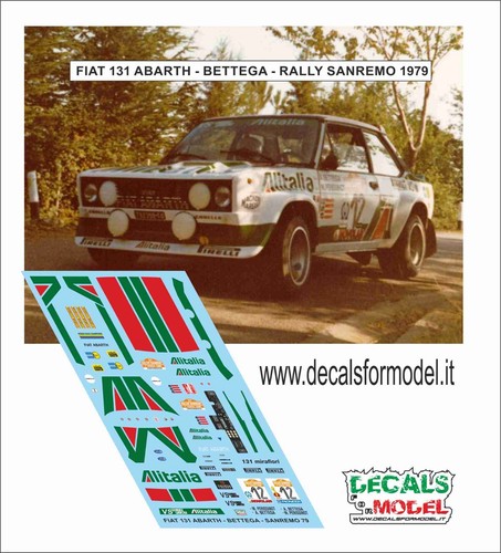 Decals fiat 131 - 1:43, abarth