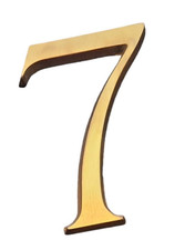 Numero Civico in Ottone mm. 120x15 BAL