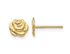 14K Yellow Gold Flower Rose