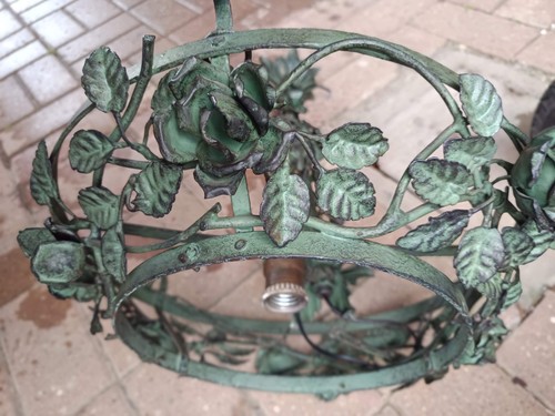 Lampadario ferro battuto - ferro,