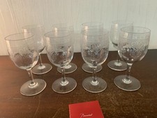 8 Bicchieri Acqua Inciso Antico IN Cristallo Di Baccarat ( Costo Un Pezzo)