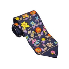 Leonard Paris Silk Tie Navy