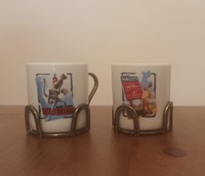 2x Bicchierini Tazzine Caffe Vintage Amaro Felsina Ramazzotti Liquore 