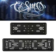 Portatarga Auto Kit Anteriore Posteriore in Abs Nero PORTA TARGA Fiss. Rapido 