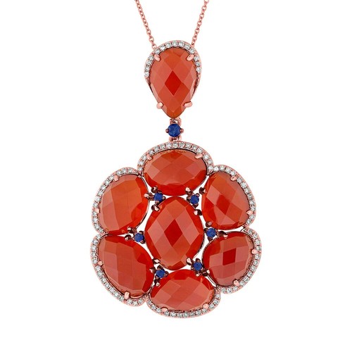 Rosso agata diamante - rosso, zaffiro
