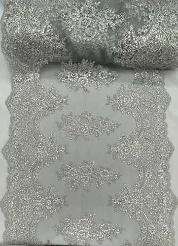 Tessuto pizzo paillettes - , di