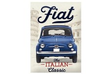 TARGA INSEGNA METALLO FIAT 500
