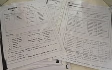 schede reparto corse 1949-56 FERRARI