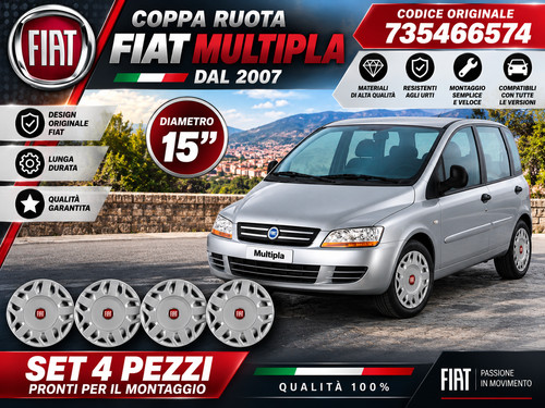 Set 4pz coppa ruota fiat - 4pz,