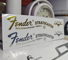 Adesivo in metallo autoadesivo per chitarra FENDER STRATOCASTER anni 70 manico paletta