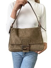 Fendi vintage logo suede - fendi,