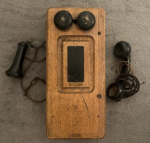 Antico telefono parete - antico,