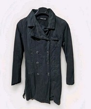 Trench Cappotto Donna In Denim Doppiopetto Taglia S NEW AGE