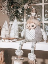 Gufo di pezza con gambe lunghe