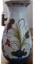 Vaso in ceramica di Faenza decoro Garofano - altezza 30 cm