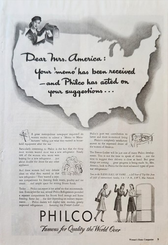 1945 frigorifero philco - 1945,