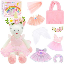 Peluche Unicorno Bambina, Unicorno Giocattolo Con Dress up Doll, Unicorno Regalo