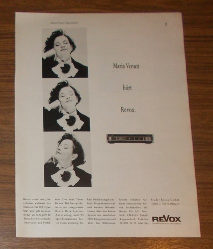 Rara pubblicità vintage - vintage, revox