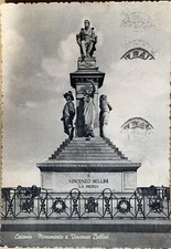Cartolina Catania Monumento a Vincenzo Bellini viaggiata