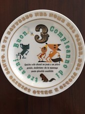 Richard Ginori piattino buon compleanno porcellana fuori produzione