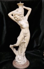 Lampada In Resina Statua Di Ragazza. 1960 Circa