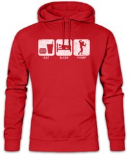 Felpa con cappuccio Eat Sleep