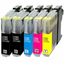 5 cartucce stampante XL compatibili per Brother DCP 145C, DCP 165C, DCP 195C