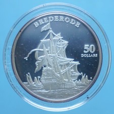 ISOLE MARSHALL 50 DOLLARI 1998 BREDERODE ARGENTO SILVER COIN PROOF