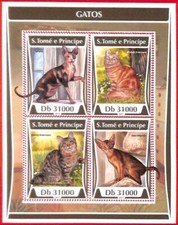 A4485 - SAO TOME & PRINCIPE - ERRORE ERRATO: 2017, Gatti, Abissini, Sphynx