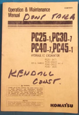 Komatsu PC25-1 PC30-7 PC40-7 PC45-1 Escavatore Operazione Cura Manuale Book