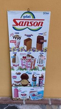 TABELLA INSEGNA GELATI  SANSON  IN LIRE 1997    80 X 30 CM
