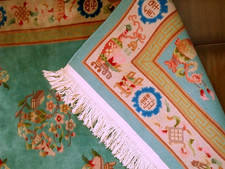 TAPPETO CINESE VERDE SMERALDO 220X120 MORBIDISSIMO.