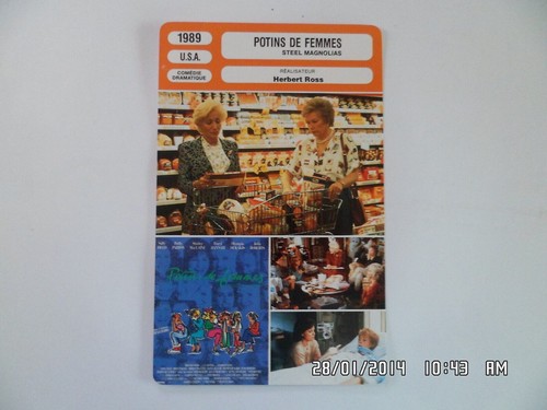Carte fiche cinema 1989 - fiche,