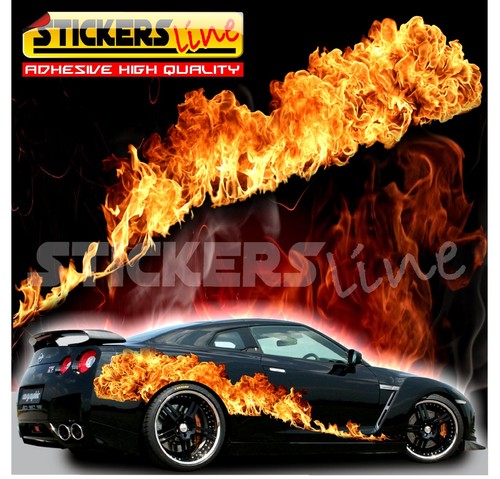Adesivi fiamme 150x32 real - adesivi, cm