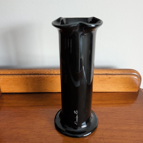 Vaso cilindro ceramica nera - in,