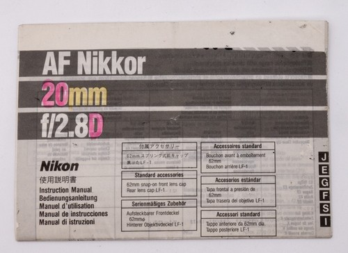 Nikon foglio uso nikkor - foglio,